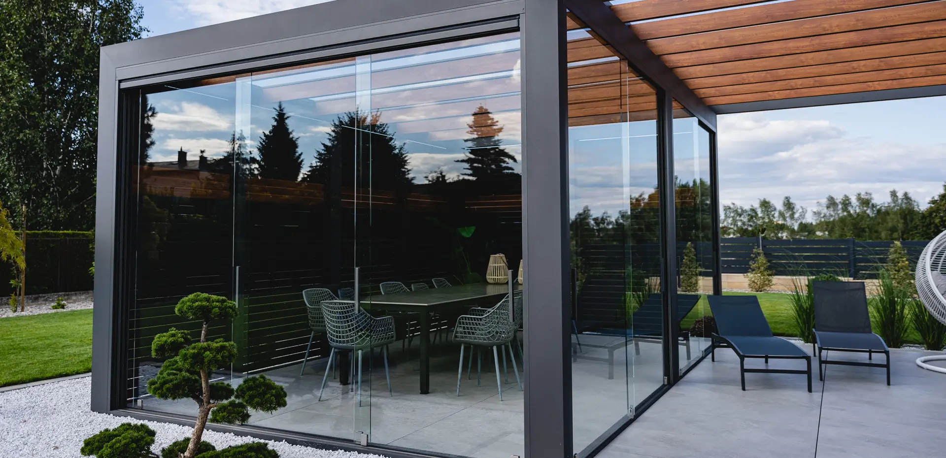 Elegante Aluminiumterrasse